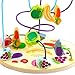 GEMEM Wooden Beads Maze Fruit Toddler Roller Coaster Educational Baby First Toys Cube for 1 2 3 Years Old Baby Boys Girls
