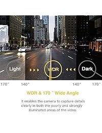 Dash Cam 1080P DVR Cámara del cuadro de instrumentos Full HD Pantalla LCD de 3 "Gran Angular de 170 °, WDR, Sensor G, detección de movimiento de grabación en bucle Imágenes de video excelentes (negro)