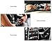 MoKo Multi-Pocket Car Backseat Organizer, Kick Mat Seat Back Protector, Foldable Travel Storage Bag Holder for Book/Bottle/Cool Beer/Tissue Box/Toys (Black & Beige)