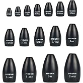 MUUNN Tungsten Flipping Weights, Insert-Free Bass Fishing Sinkers | Insert-free tungsten design provides direct line contact for better sensitivity and bottom feel