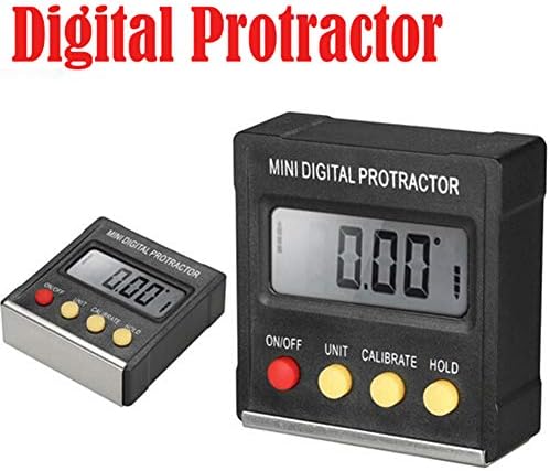LCD Digital Inclinometer Protractor Angle Finder Bevel Level Box Inclinometer Meter Magnetic with Magnetic Based IN/FT,mm/m