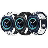 KADES Galaxy Watch 42mm Band, Galaxy Watch Active Band, 20mm Replacement Strap with Quick Release Pin Compatible for Garmin VivoActive 3, Ticwatch E, Amazfit Bip Smart Watch (Black Blue White)