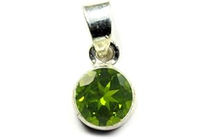 55Carat CHOOSE YOUR COLOR 2 to 10 Carat Round Shape Gemstones Simple Silver Pendant Locket