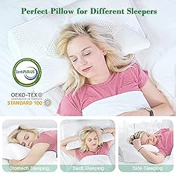 Elviros Cervical Memory Foam Pillow for Neck and