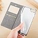 iPhone 8 Case, iPhone 7 Case, Wallet Case Cover View Window Leather PU Flip Folio Stand Kickstand Card Holders Slots Magnetic Closure TPU Slim Protective Bumper Feitenn for iPhone 7 iPhone 8 - Gray