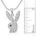 Spinningdaisy Silver Plated Playful Bunny Necklace