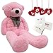 Big Cute Plush Teddy Bear Huge Plush Animals Teddy Bear Girl Children Girlfriend Valentine's Day White (24 inches, Pink)