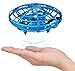 VENAS Flying Ball Toy Drones, Hand-Controlled Drone Quadcopter Flying Toys Interactive Infrared Induction Helicopter ball With 360°Rotating and Flashing LED Lights for Boys and Girls kids Gifts (Blue)
