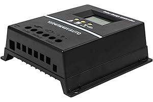 200A for MPPT Solar Charge Controller with LCD Display, 12V/24V/36V/48V Battery Regulator for Solar Panel, Dual USB Charging 