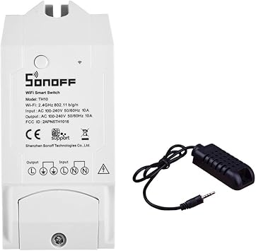 Docooler TH10 WiFi Smart Switch Mando a Distancia Smartphone Sensor de Temperatura y Humedad para Smart Home