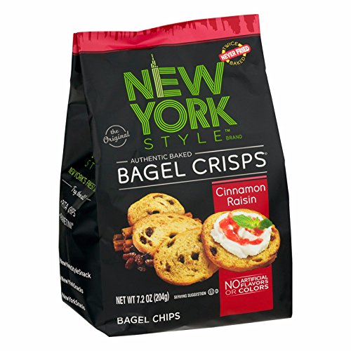 New York Style Bagel Crisps CINNAMON RAISIN, 7.2 Ounce (Pack of 3