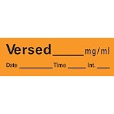 PDC Healthcare AN-149 Anesthesia Removable Tape with Date, Time &amp; Initial, Versed Mg/Ml, 333 Imprints, Orange, 1/2" Width, 500" Length