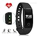 Heart Rate monitor Fitness Tracker KESSDER ID107 Bluetooth Smart Wristband Sport Bracelet with Sleep Monitor Step and Calorie Counter Vibrating Alarm