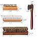 Brobery Shoe Brush with 100% Horsehair Brush, Crepe Suede Shoe Brush, Brass Suede Shoe Brush, for Shoes Boot Leather, Set of 7