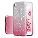 iPhone 7 Case, Poristal Luxury Glitter Sparkle Bling Design Case [Anti-scratch, Hard Back Cover] Shining Fashion Style for Apple 4.7 inches iPhone 7 (Gradient-pink)