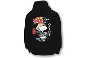 Riot Society Peanuts Snoopy & Woodstock Samurai Kids Hoodie - Black, Medium