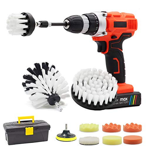 image for GOH DODD Drill Brush and Buffing Sponge Pads, 13 Pieces Power Scrubber