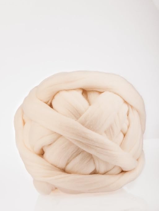 Merino MEROLINO Dicke, Flauschige, extrem hochwertige Wolle | 3cm Starkes Garn | Wolle zum Stricken von Decken, Schals, Überw