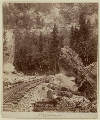 Photographs - Infinite Photographs Photo: Signal Rock, Elk Canyon, Black Hills, South Dakota, SD, Railroad Tracks, RR, 1890 Size: 8x1