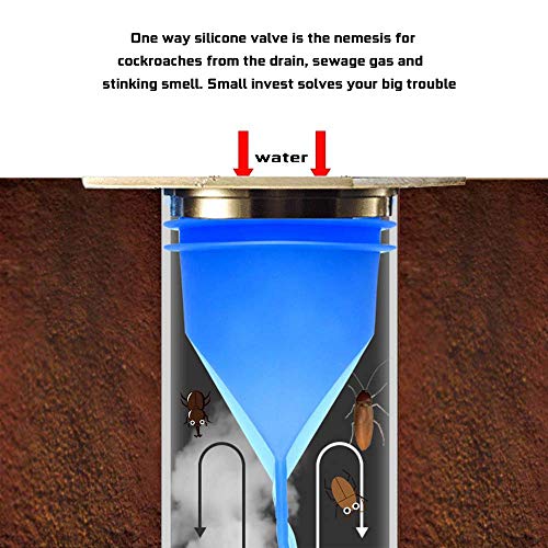 Shower Floor Drain Backflow Preventer, Waterless Trap Seal, One Way