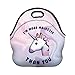 Bonamana Emoji Unicorn Lunch Box Food Container Tote Bag with 3D Printing Digital Pattern for School Picnic Work Office