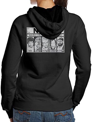 SBPZEB Narcos With Attitude Jersey Women's Hooded Sweatshirt L Black