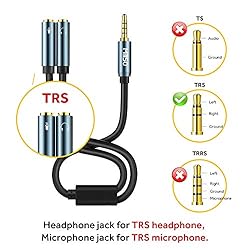 3.5mm Headphone Splitter Adapter, MillSO CTIA Audio
