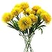 Yalulu 10 Pcs Dandelion Artificial Flowers Plants Bouquet Plastic Flower for Home Decoration/Wedding Decor (Yellow)