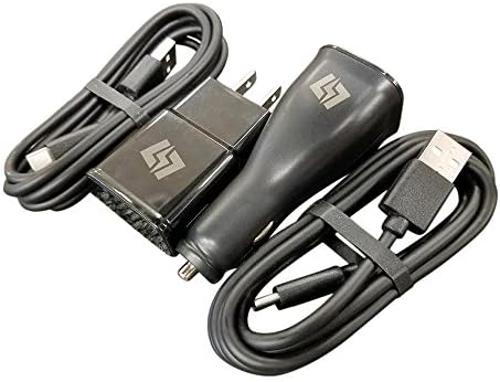 New FAST Rapid Car+Wall Charger Combo+Two 3 Foot USB C Cables for Samsung Galaxy S8 S8+ S9 S9+ Note 8 Pixel XL 2 LG v20 G5 G6 Pixel 2 Motorola Droid Z Turbo Z2 Play Force - Durable Dependable Strong