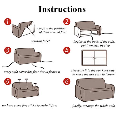 FORCHEER Couch Cover Stretch Arm Chair Large Sofa Slipcover Leather Furniture Protector from Pet for Living Room - Thumbnail 4