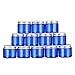 12 pack 2oz Empty Blue Glass Round Jars bottles,Cosmetics bottles,with White Inner Liners and Sliver Lids.Glass Jars Prefect for Cosmetics and Face cream Lotion.
