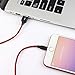 Akaho iPhone Cable,Lightning Cable Certified 3Pack 3FT Nylon Braided Cord to USB Charging Charger for iPhone 7/7 Plus/6S/6S Plus,SE/5S/5,iPad,iPod Nano 7 (Black+Red,3FT)