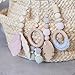 Let's Make 4pcs Baby Gym Toys Wood Baby Teether Pendant Rattles Baby Activity Gym Hanging Toy