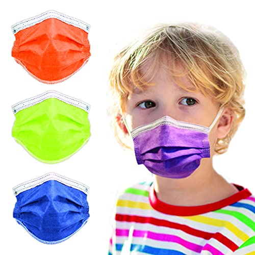 3Ply Breathable Kids Disposable Face Mask (Purple) Made in USA