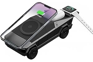 Cybertruck Style 3-Device Wireless Charging Station(Gray)
