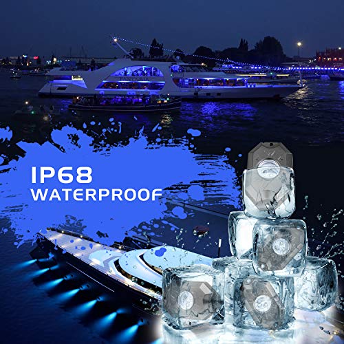 RGB LED Rock Light Kit, Auto Power Plus Neon Led Lights Waterproof Bluetooth Strobe Lights Underglow RGB led lights for Truck SUV ATV Boat Motorcycle Off Road Jeep - 8 Pods - Thumbnail 5