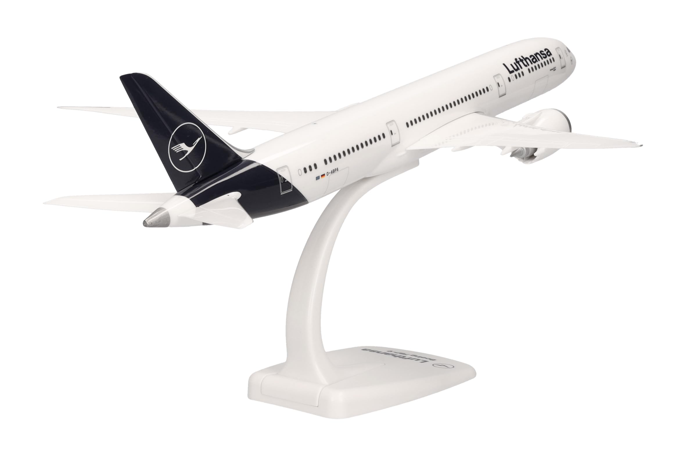 Herpa Snap-Fit Modellflugzeug Lufthansa Boeing 787-9 Dreamliner – D-ABPA “Berlin” Miniatur im Maßstab 1:200, Sammlerstück, Modell mit Standfuß, Kunststoff 2