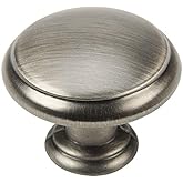 10 Pack - Cosmas 5422AS Antique Silver Cabinet Hardware Mushroom Knob - 1-3/16" Diameter