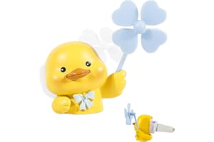 YALUVER COOL BULL Car Air Freshener Diffuser Cute Duck Car Air Freshener Vent Clip with 2 Fragrant Tablets Automotive Fresh Air Aromatherapy Car Decoration Accessory