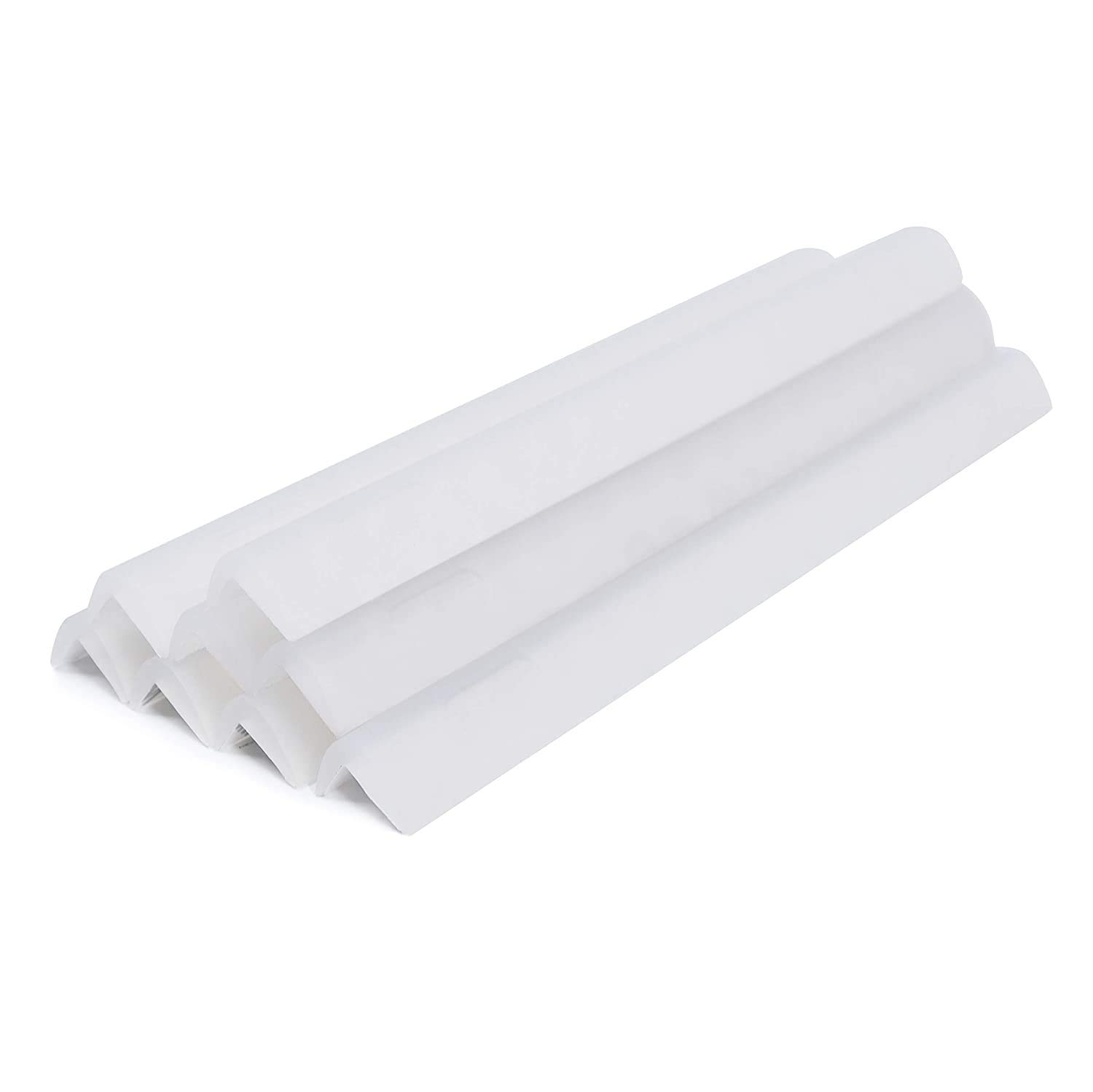 LONGFITE Table & Cabinet Edge Protector, Baby Protection, Table Corner Guard Strip (10 in., 8 pcs), Home Cabinet Bumper, Silicone, Edible Grade，semitransparent