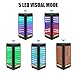 Bluetooth Speaker, UPPEL LED Wireless Bluetooth Speaker, Light Bluetooth Speaker Eco HiFi Subwoofer 3D Bass Stereo with Multicolor LED Lights Support Micro SD Card Magic Mirror Speaker(Black)