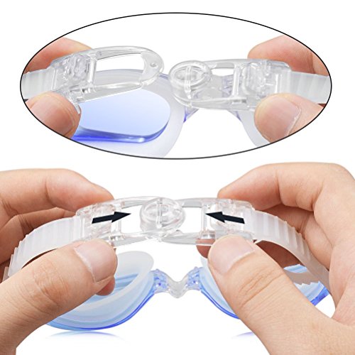 Zionor Swimming Goggles, G1 Polarized Swim Goggles with Mirror/Smoke