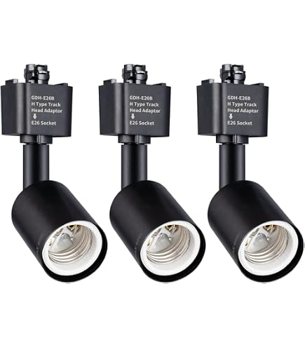 VANoopee H Type Track Lighting Heads - 4 Pack White Modern Ceiling Spotlights