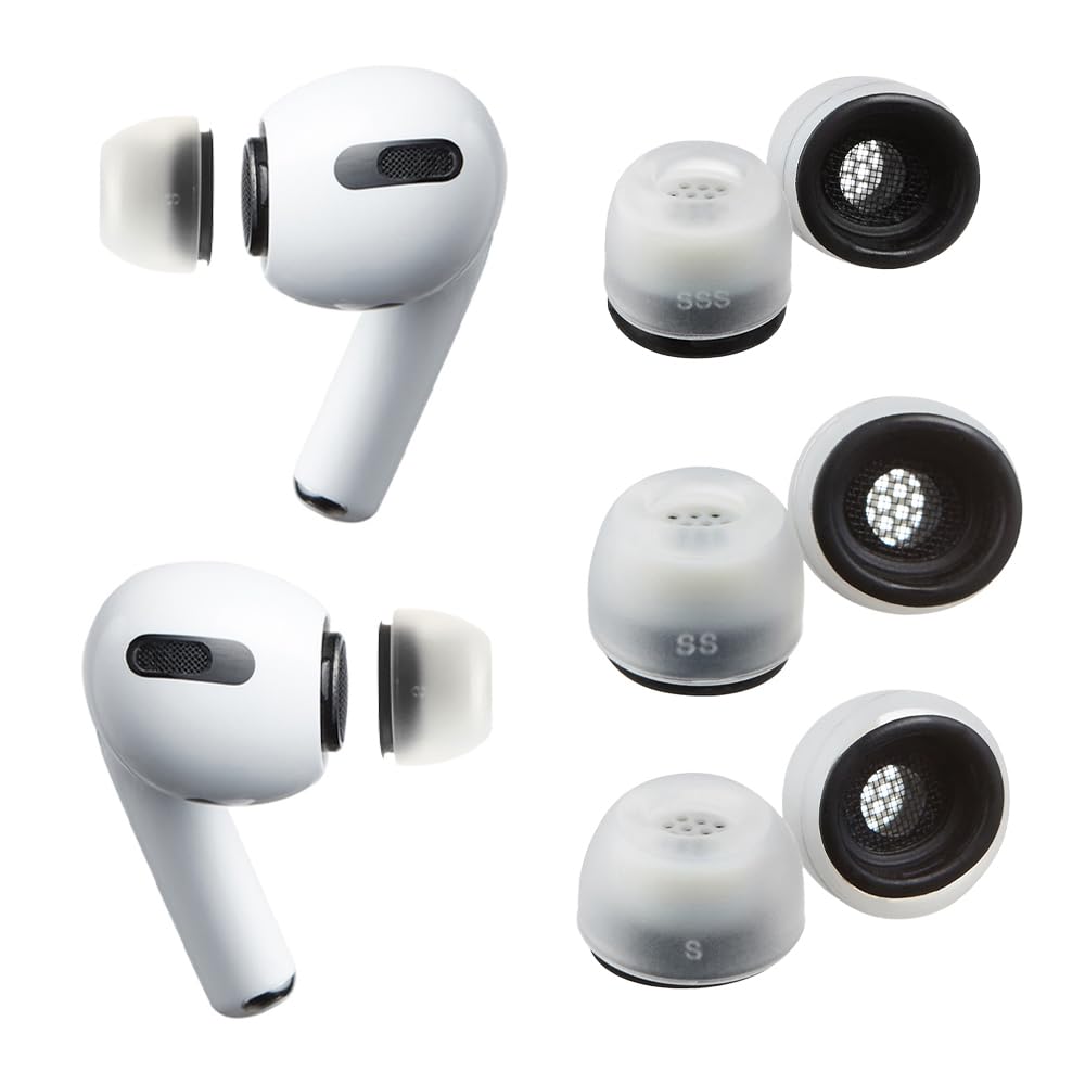 AZLA MAX for Airpods Pro 1st & 2nd Gen / 3 Pairs - Airpod Pro Ear Tip Replacement - Premium Silicone, Noise Cancellation, Secure & Comfortable