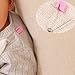 Waykino 50PCS Kids Pins Plastic Head Baby Safety Pins Safety Hold Clip Locking Infant Cloth Diaper(Pink)