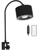 Lominie 16W Full Spectrum Aquarium Light, 4 Channels Remote Control，Adjustable Gooseneck Freshwater Super Bright Fish Tank Light for Planted Nano Freshwater Aquarium Tank