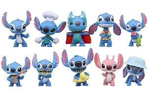LILO AND STITCH Stitch cake topper Figures Set 10Pcs Stitch cake decorations for Stitch party supplier birthday