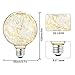 LED Globe Bulb For Ambient Light, KINGSO G95 DIY UL Listed Decorative Vintage Accent Light Bulb E27 Base 3W For Dinner Cafe Bar Attic Stairwell (Warm White)