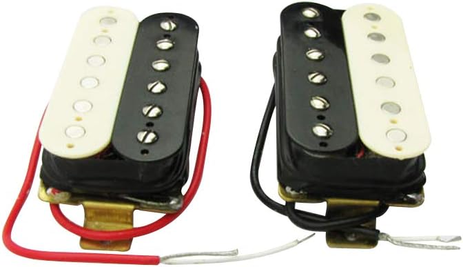 Musiclily 52mm Bridge and 50mm Neck Guitar Humbucker Double Coil Pickups for Electric Guitar,Zebra, Set zebra - Image 3