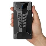 Brightech - SCORPION Portable Car Battery Jump Starter with SmartJump Technology - 10000 mAh Handheld Jump Box and Battery Charger for Electronics and Mobile Devices with Carrying Case - Onyx Black